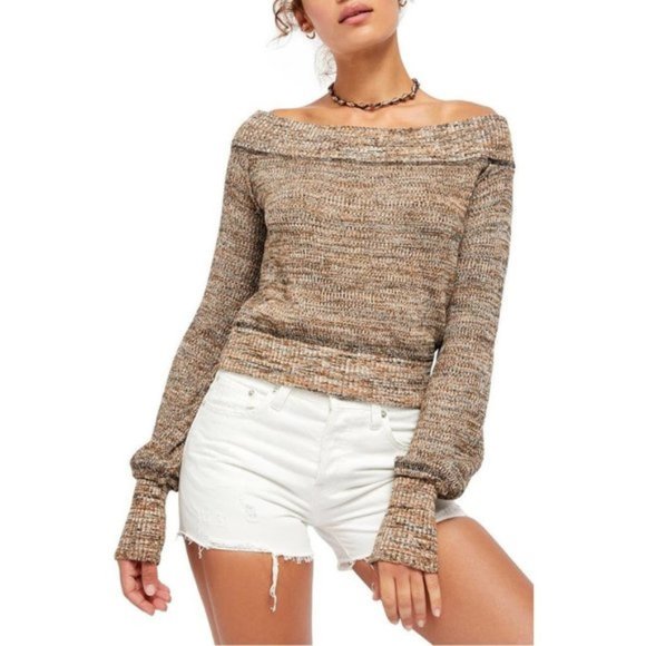 Free People Sweaters - Free People Sugar Rush Off Shoulder Sweater Large